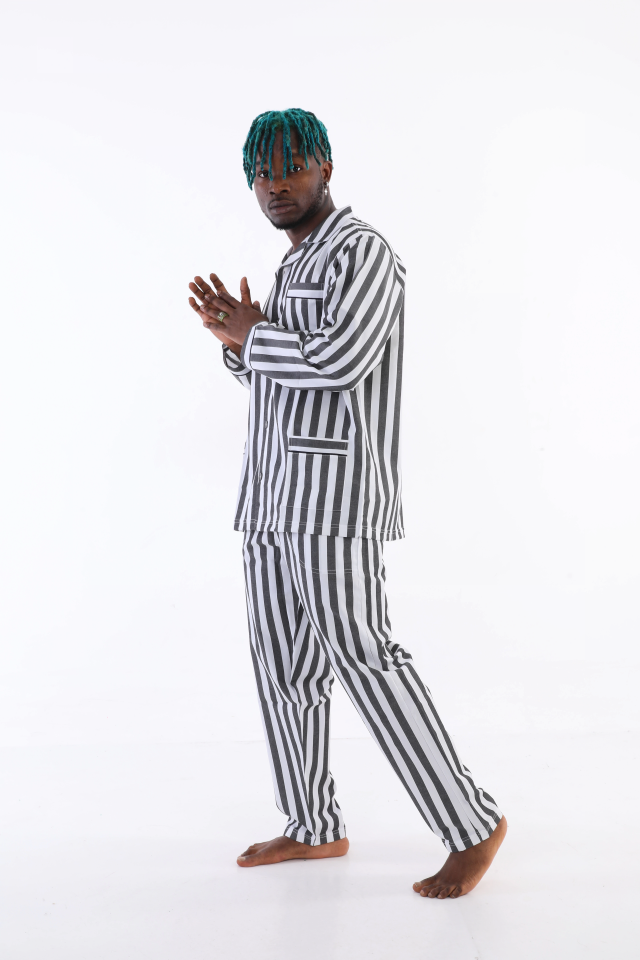 Kocabey 4007 Uzun Kol Çizgili Gaffur Erkek Pijama Takım