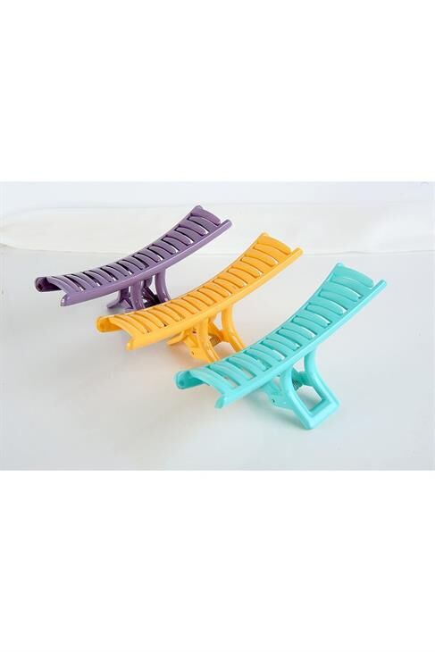 3'lü Parlak Renk Renk Kaliteli Mandal Toka Seti