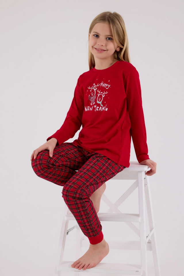 Arnetta 3514-G Kız Çocuk Uzun Kol Pijama Takım