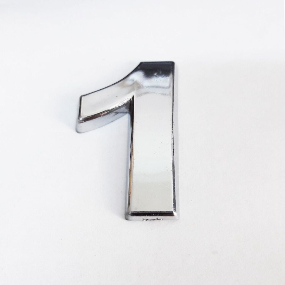 Cemax 1 Rakamı 3,75 Cm Krom Yapışkanlı