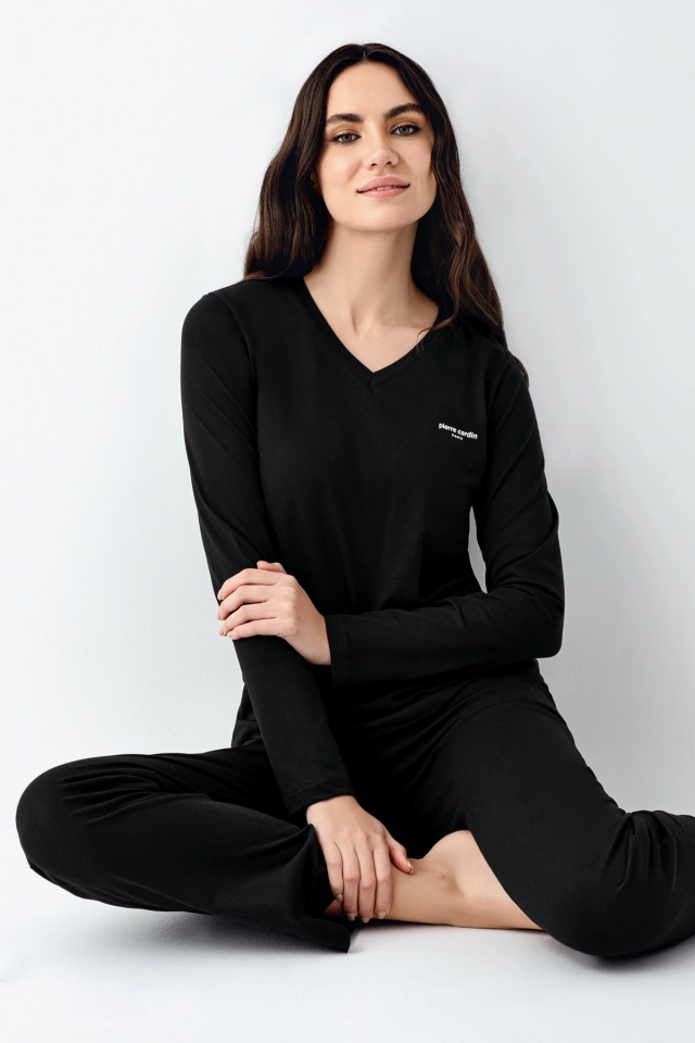 Pierre Cardin 9070-X Kadın Battal Uzun Kol Pijama Takım