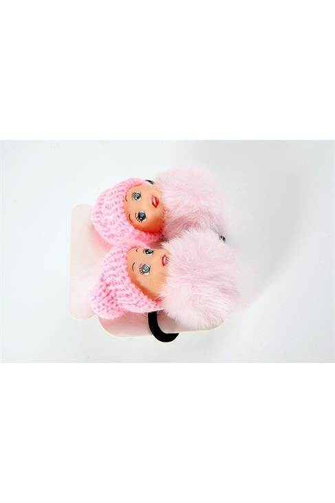 Ponponlu Bebek Tasarımlı Bebek Çocuk Genç Lastik Tokası