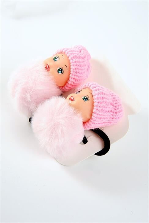 Ponponlu Bebek Tasarımlı Bebek Çocuk Genç Lastik Tokası