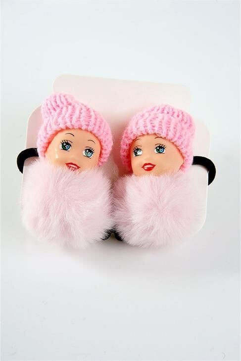 Ponponlu Bebek Tasarımlı Bebek Çocuk Genç Lastik Tokası