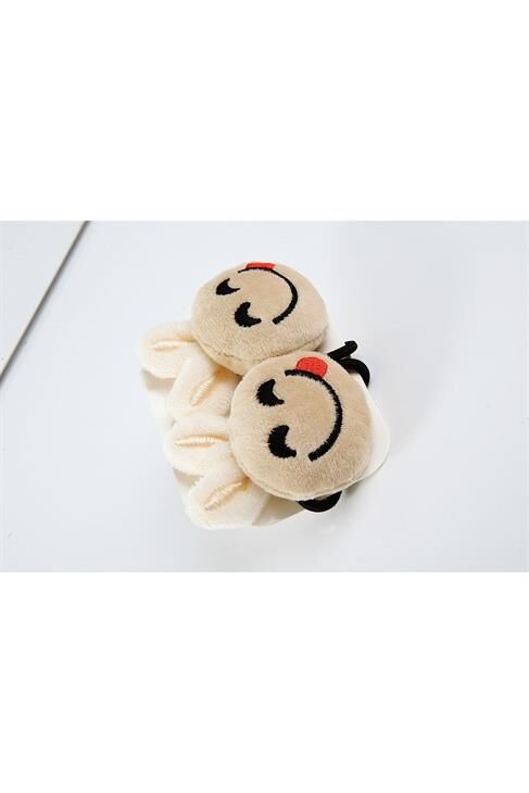 Ponponlu Tavşan Tasarımlı Bebek Çocuk Genç Lastik Tokası