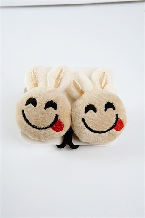 Ponponlu Tavşan Tasarımlı Bebek Çocuk Genç Lastik Tokası