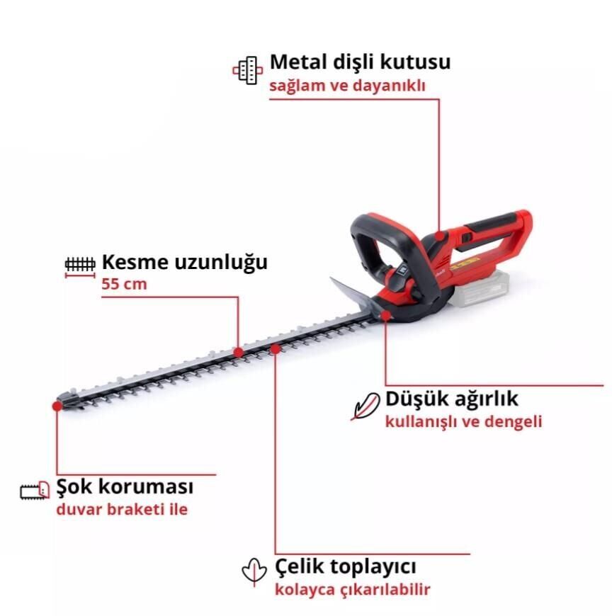 Einhell Gc Ch 1855/1 Li̇ Solo Çit Budama Aküsüz