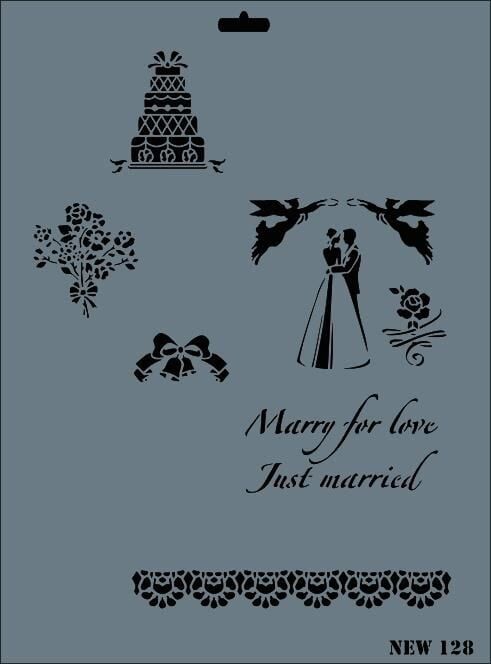 Rich New Seri N128 Stencil 35X25 Cm