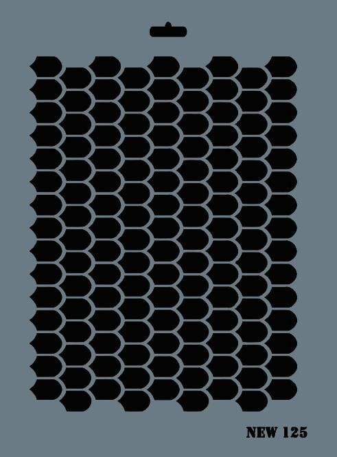 Rich New Seri N125 Stencil 35X25 Cm