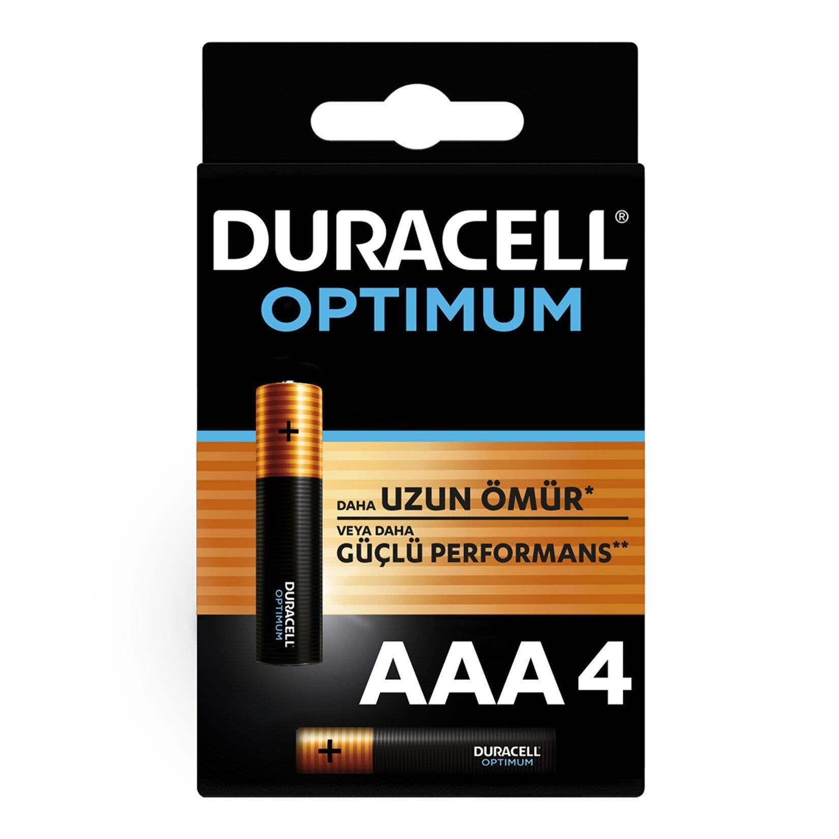 Duracell Optimum Alkalin Pil Aaa 4' Lü Paket