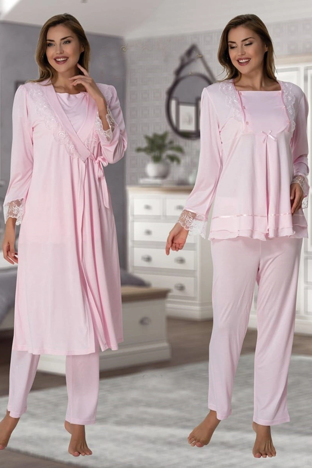 Effortt 2018  Sabahlıklı Lohusa Pijama Takımı
