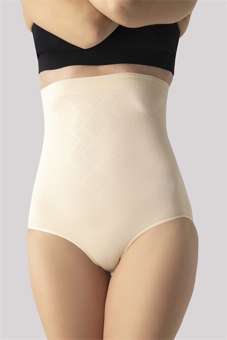 Kadın Doğum Sonrası Yüksek Bel Göbek Toparlayıcı Sıkılaştırıcı Korse Külot Ten