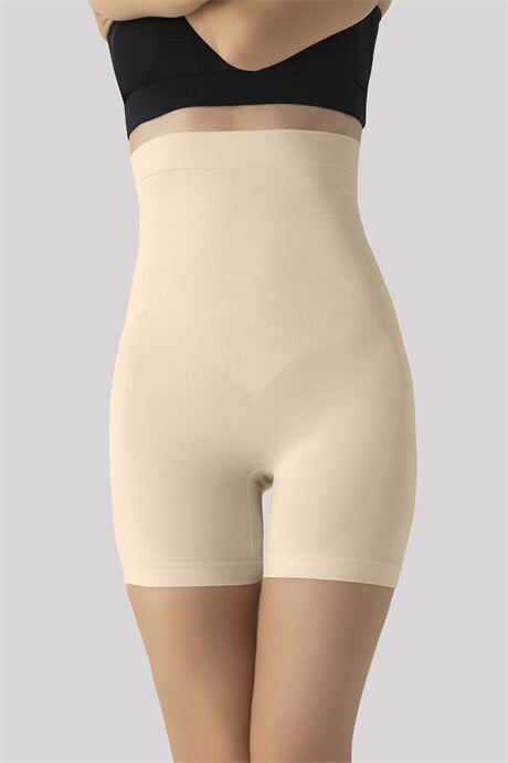 Doğum Sonrası Şekillendirici Rahim Toparlayıcı İnceltici Sıkılaştırıcı Yüksek Bel Korse Şort Ten