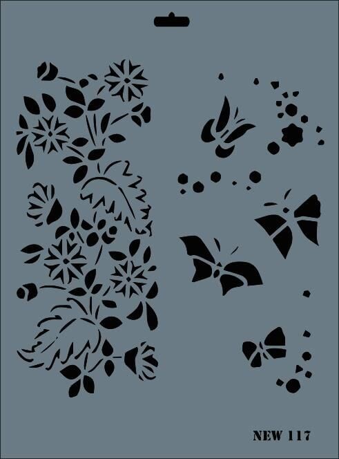 Rich New Seri N117 Stencil 35X25 Cm