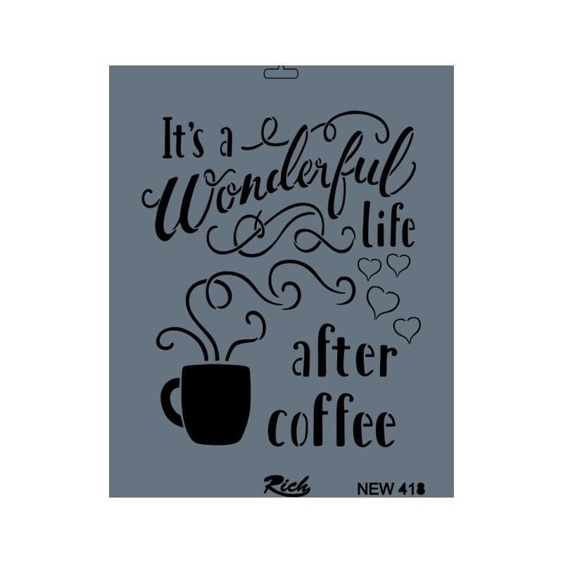 Rich New Seri N418 Stencil 35X25 Cm