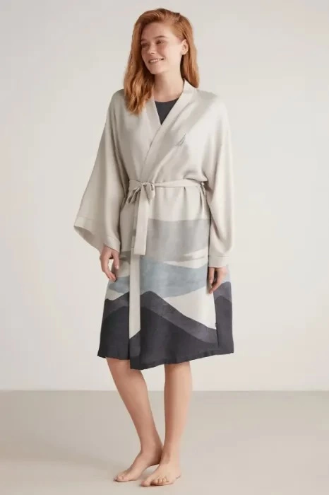 Nautıca W605 Kadın Kısa Gecelik ve Sabahlık Takımı