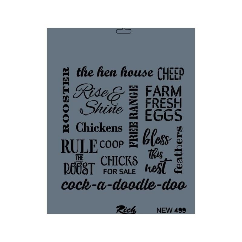 Rich New Seri N499 Stencil 35X25 Cm