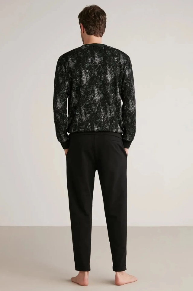 Nautıca M626 Erkek Uzun Kollu Yuvarlak Yaka Pijama Takımı