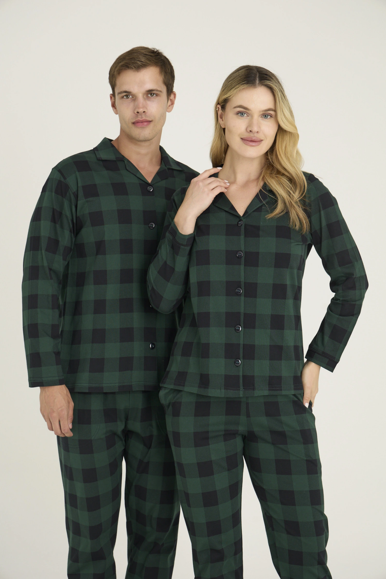 Kocabey 9209-K Kadın Apaj Yaka Pijama Takım