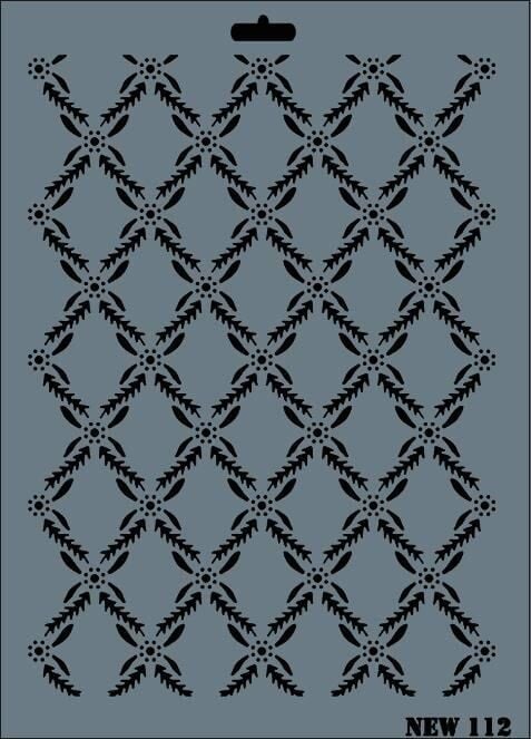 Rich New Seri N112 Stencil 35X25 Cm