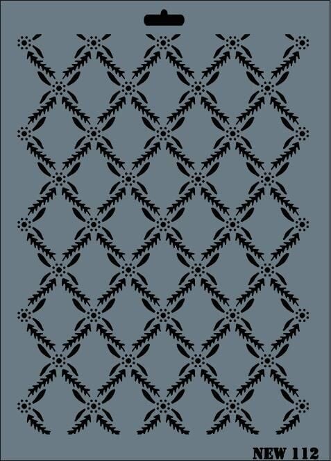 Rich New Seri N112 Stencil 35X25 Cm