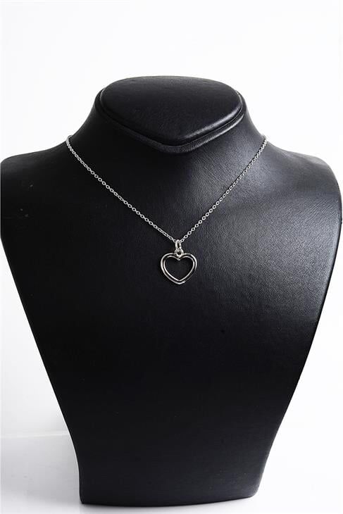 Kalp Tasarımlı Zirkon Taşlı Kolye Küpe Takım