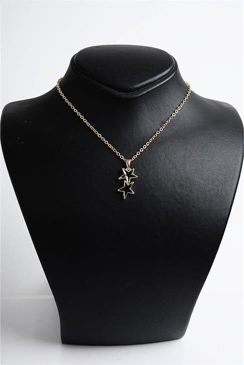 Yıldız Tasarımlı Zirkon Taşlı Kolye Küpe Takım