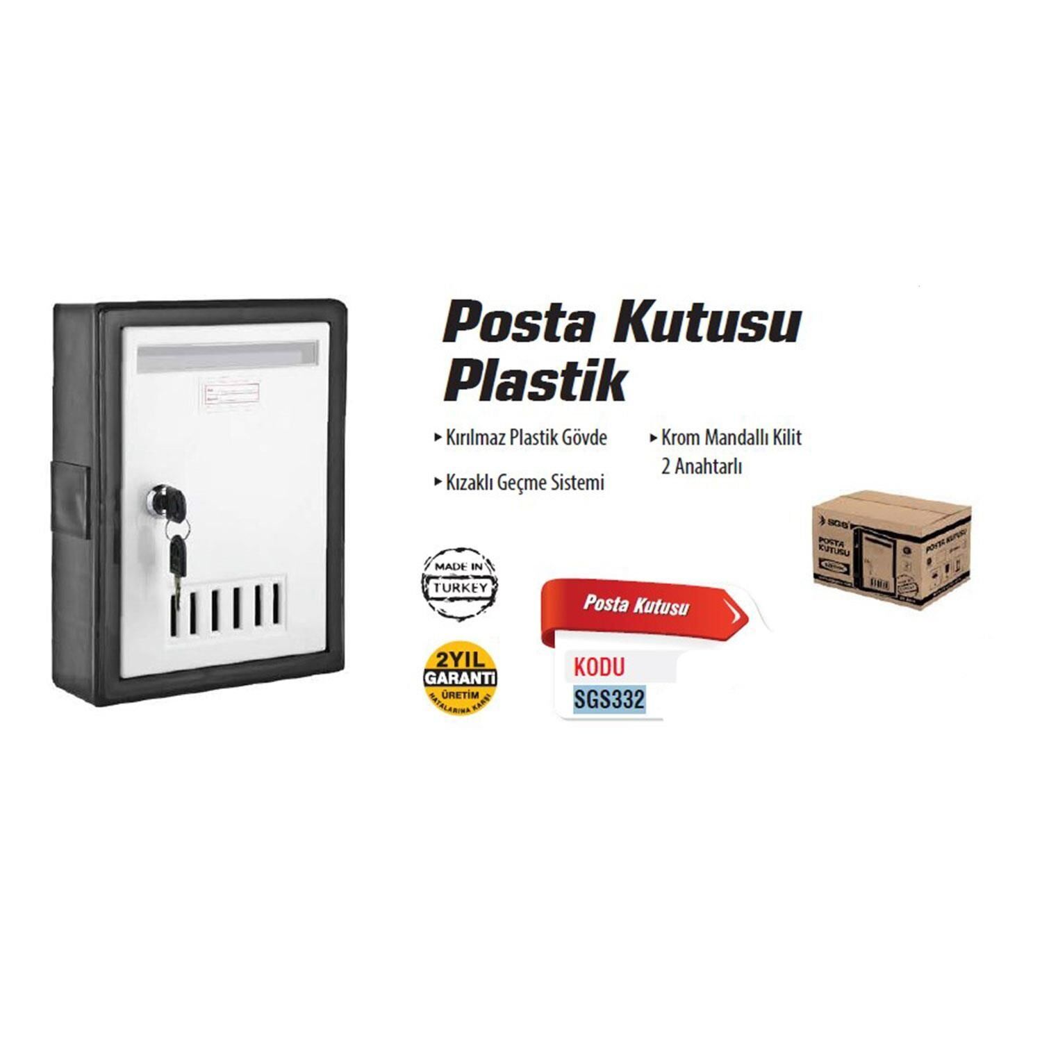 Sgs 332 Plastik Posta Kutusu 2 Anahtarlı
