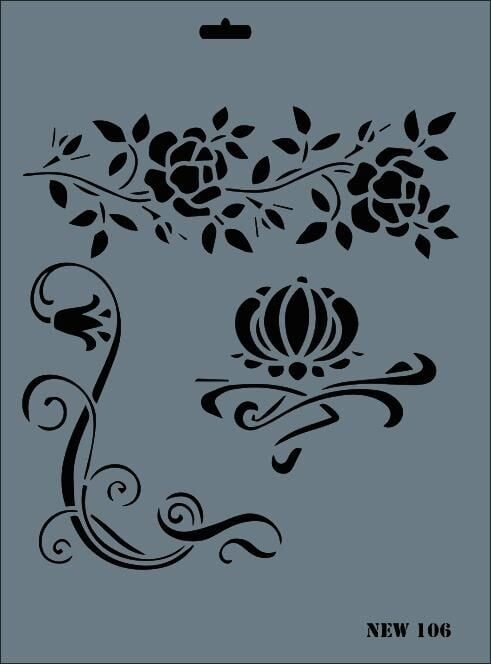 Rich New Seri N106 Stencil 35X25 Cm