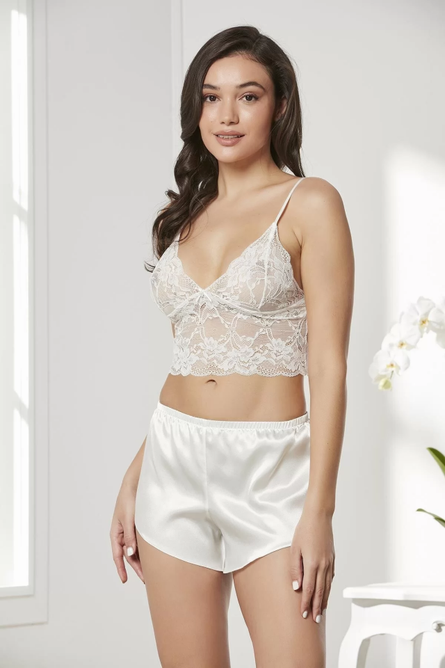 Pierre Cardin 7005 Sabahlıklı Şort Gecelik Takım