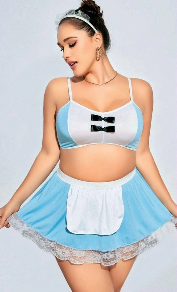 Nightlight 3603 Mini Etekli Büyük Beden Fantazi Hizmetçi Kostümü