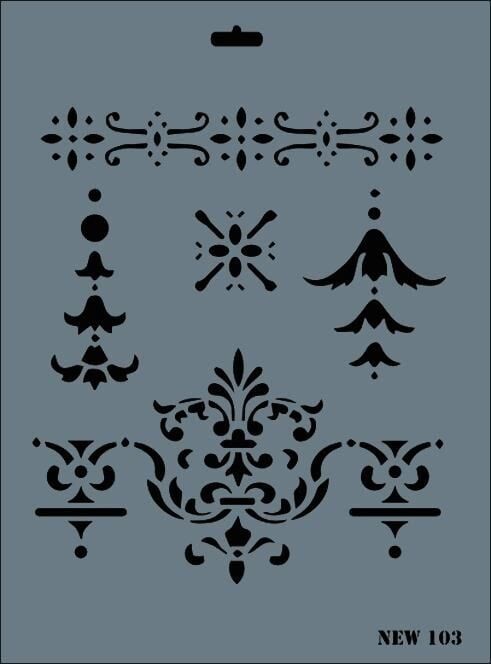 Rich New Seri N103 Stencil 35X25 Cm