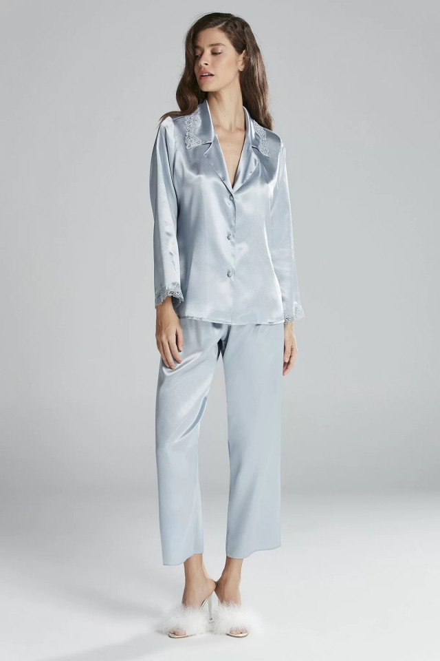 Pierre Cardin 6965 Bayan 6'lı Saten Gecelik Sabahlık