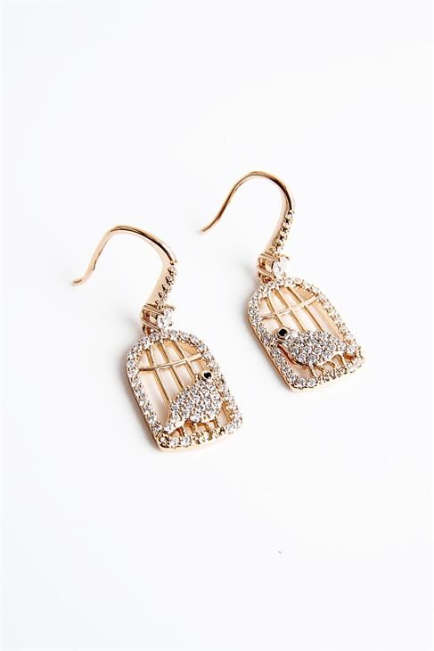 Xuping Alerji Ve Kararma Yapmama Garantili Kuş Tasarımlı Zirkonium Taşlı Küpe