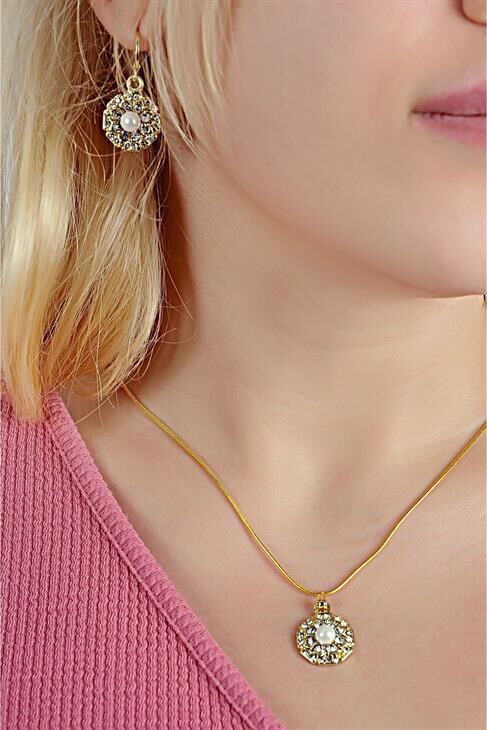 Özel Tasarımlı Kolye Küpe Takım Seti