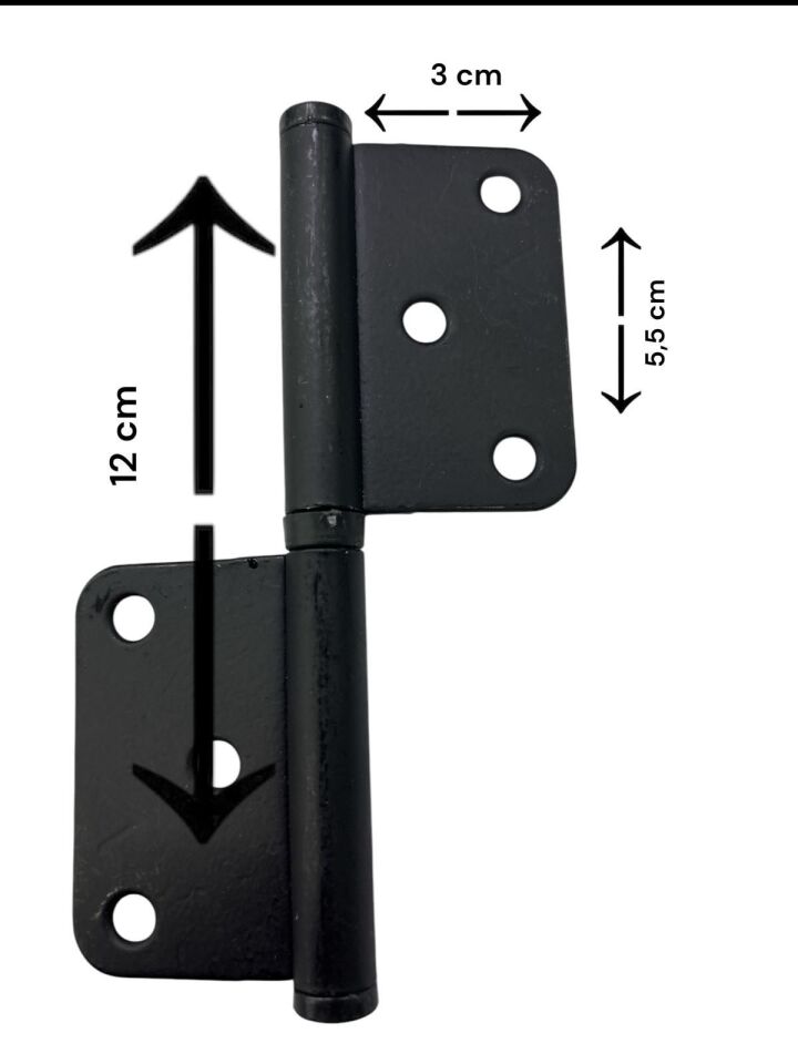 Ennalbur 12 Cm Siyah Yönsüz Cerman Menteşe