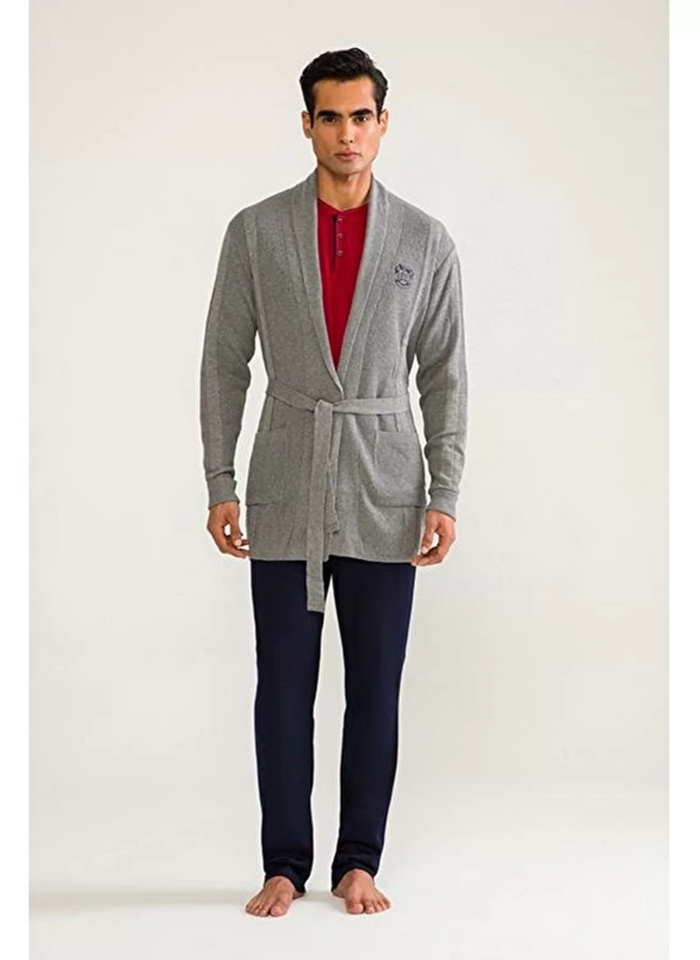 D'S Damat 03004 5'li Triko Robdöşambr Damat Pijama Seti