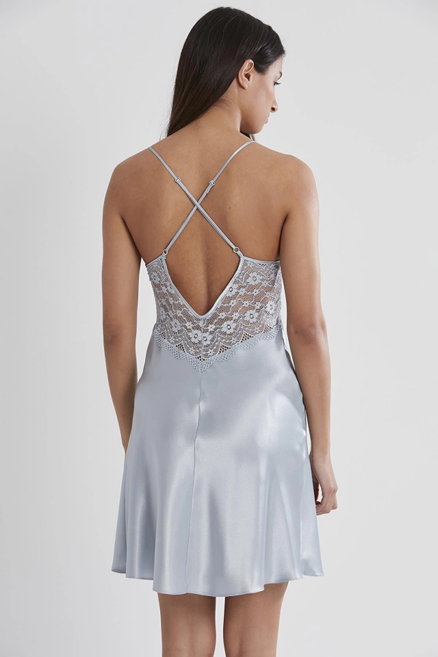 Pierre Cardin 605 Bayan Saten Dantelli Gecelik