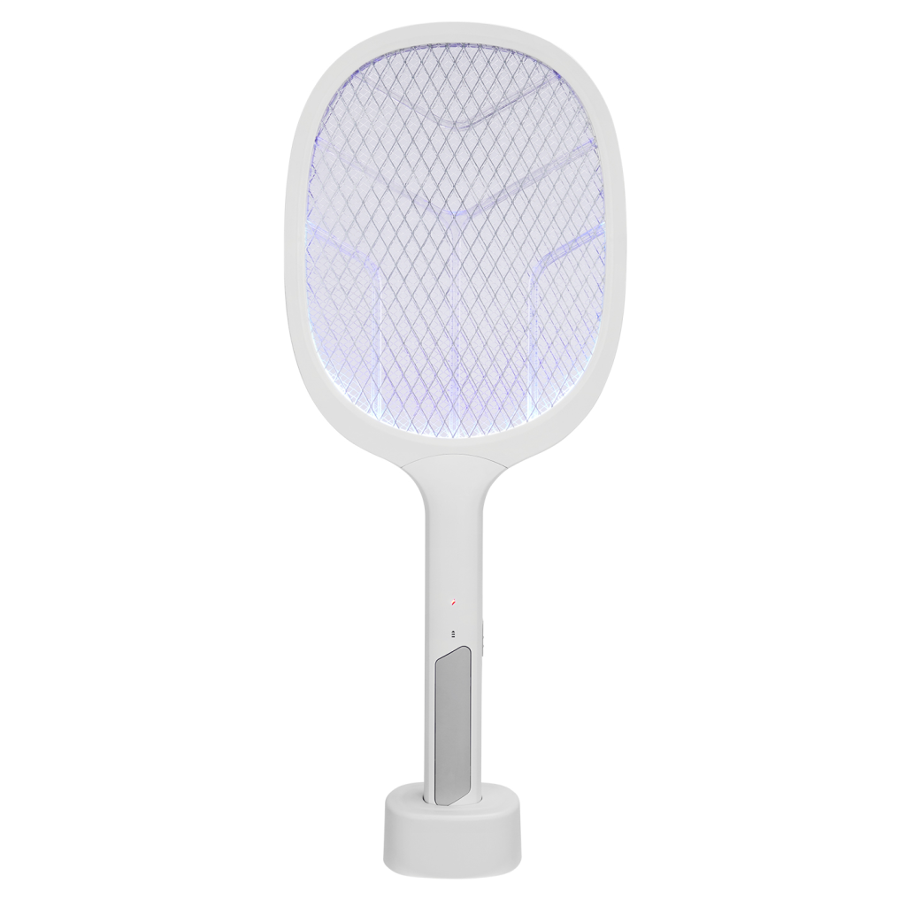 ASONIC AS-A25, Beyaz-Gri, 3000V, Raket Tipi, UV Mor Işıklı, 1200mAh, Bataryalı, Şarj Edilebilir, Sinek Öldürücü