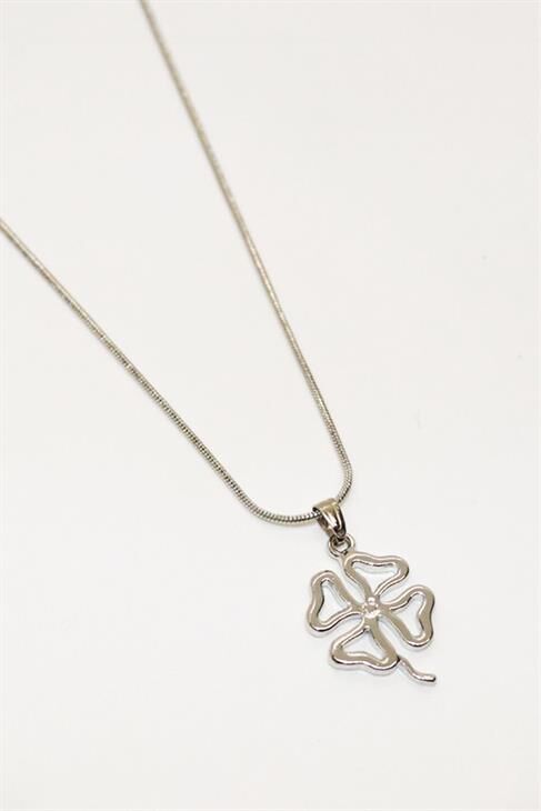 Yonca Tasarımlı Kolye Küpe Takım Seti