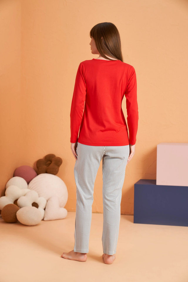 Pjs 28062 Kadın Patlı Pijama Takım