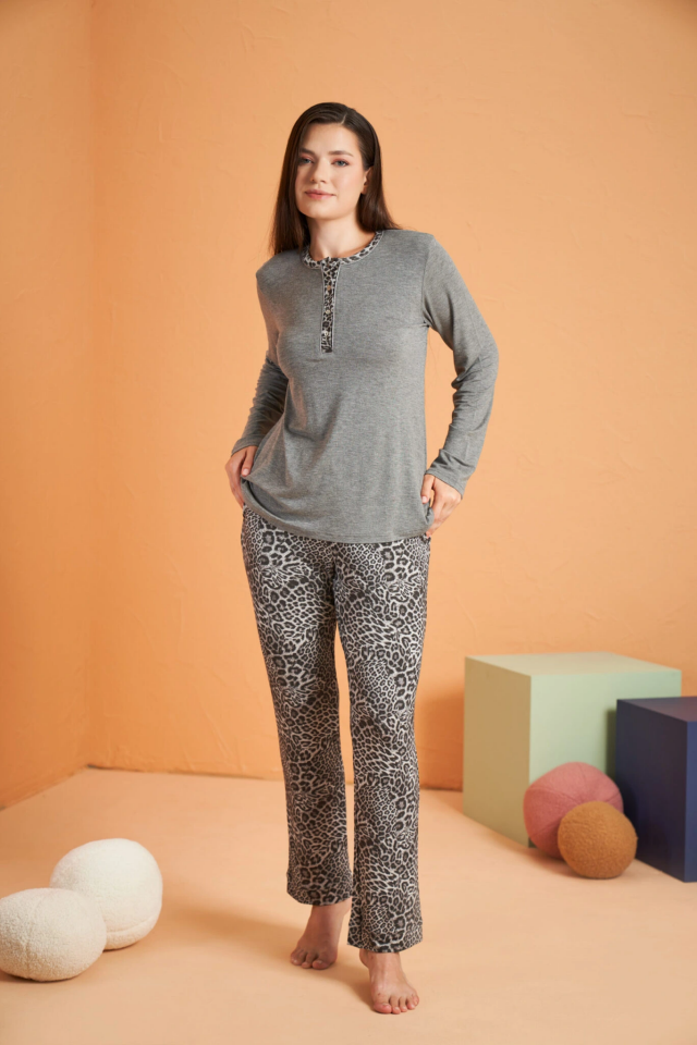PJS 28047 Kadın Patlı Pijama Takım