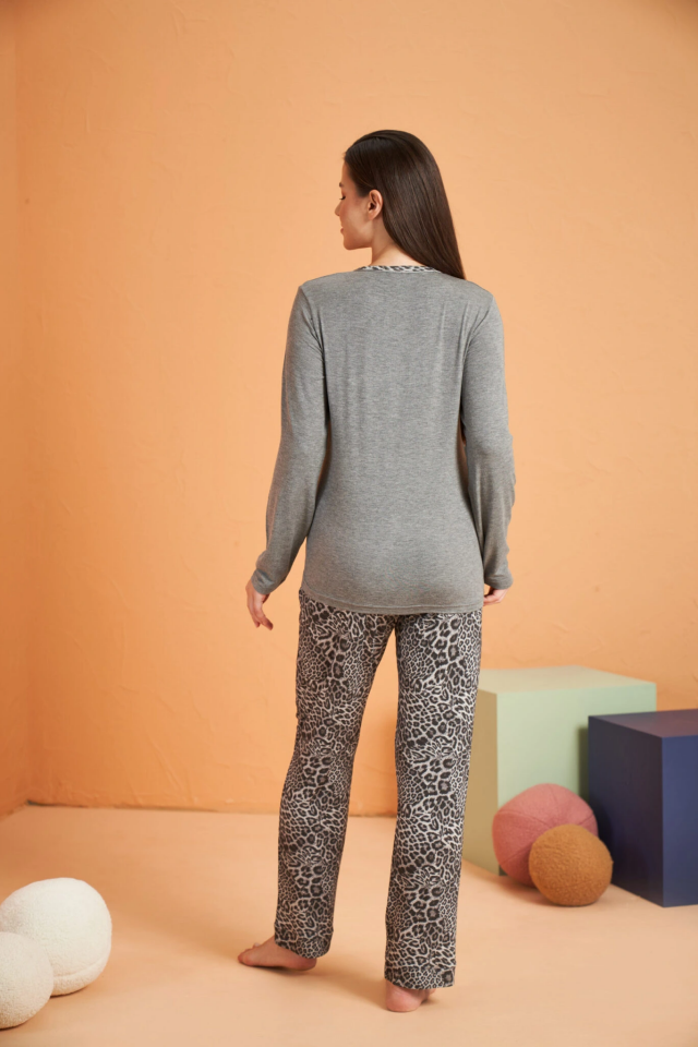 PJS 28047 Kadın Patlı Pijama Takım