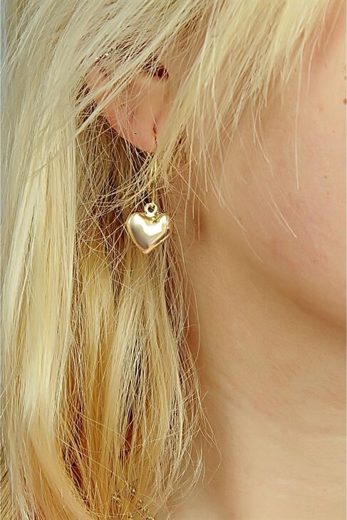 Kalp Tasarımlı 2li Zincirli Kolye Küpe Bileklik Takımı