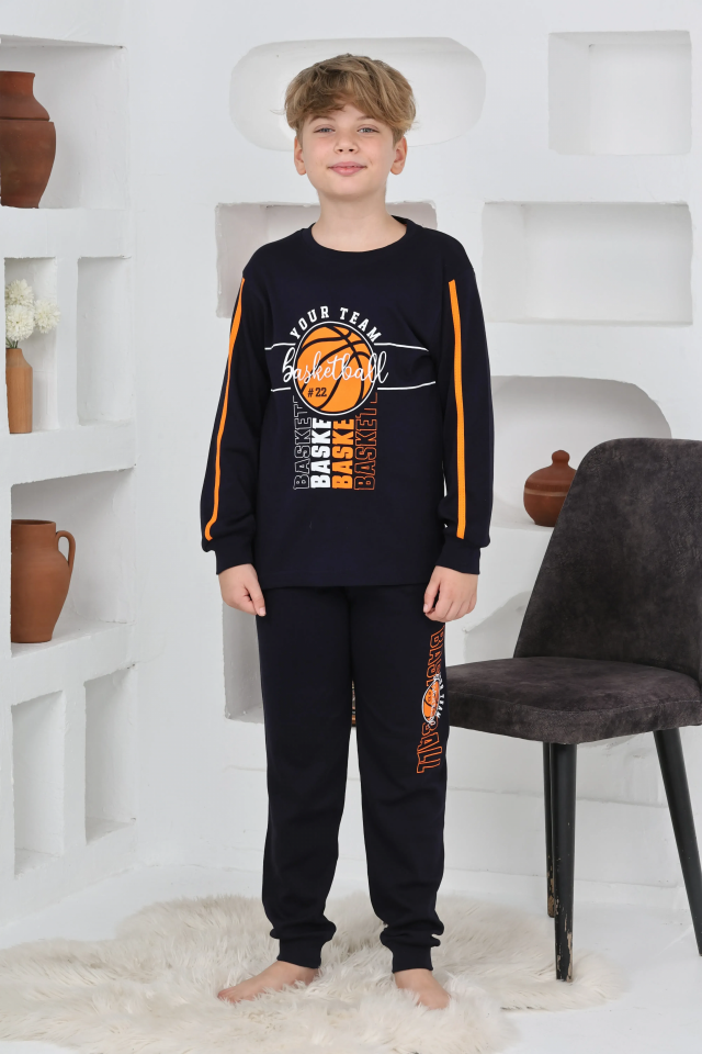 Kapitex 7118 Erkek Çocuk Uzun Kol Pijama Takımı