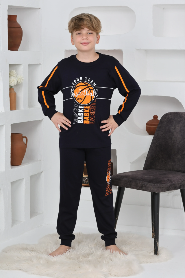 Kapitex 7118 Erkek Çocuk Uzun Kol Pijama Takımı