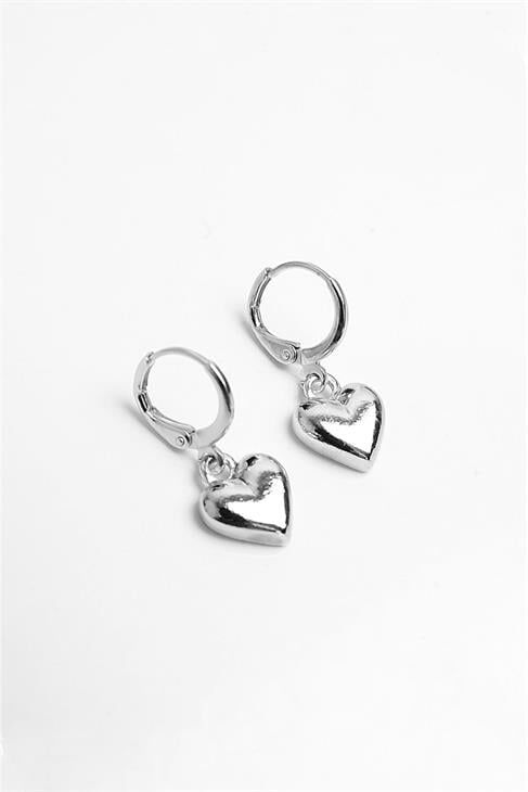 Kalp Tasarımlı Kolye Küpe Takım Seti