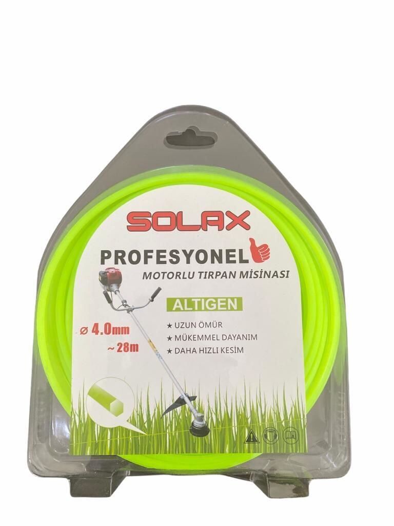 Solax Altıgen Tırpan Misinası 4 Mm 28 Metre