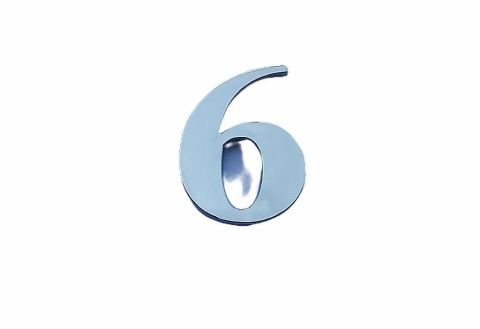 Cemax Villa Boy 6 Rakamı 8,5 Cm Yapışkanlı