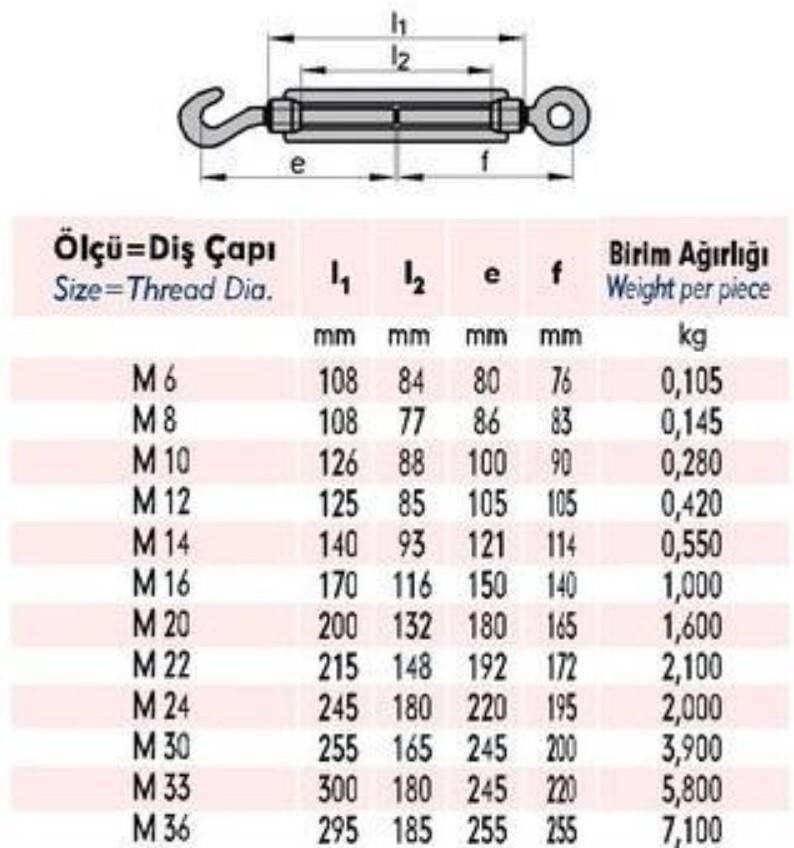 Ennalbur M6 Çektirme ( 4 Adet )